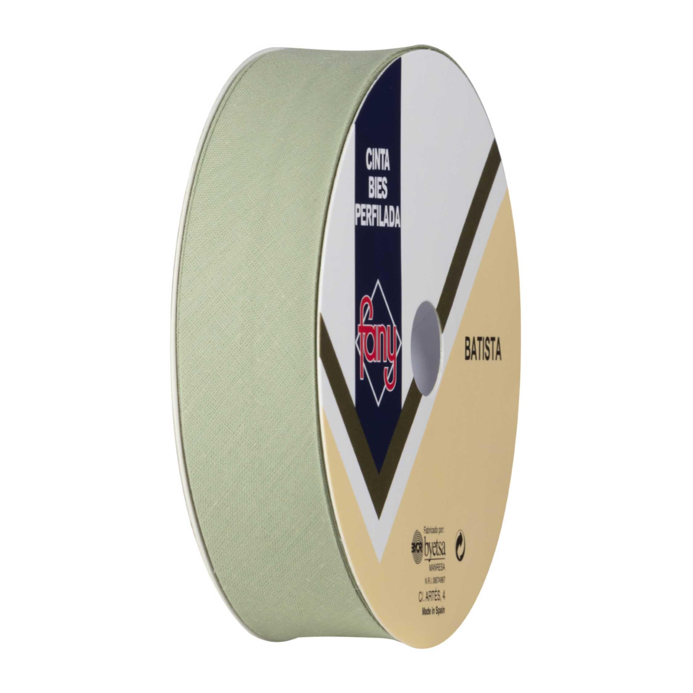Discover Lifestyle & Fashion Fabrics Bias Binding Tape Polycotton Poly Cotton Sewing Piping Bunting Decorative Trim Edging Hemming Huge Colour Range | 18mm Wide (25 Metre Roll, Light Sage) โ image 1