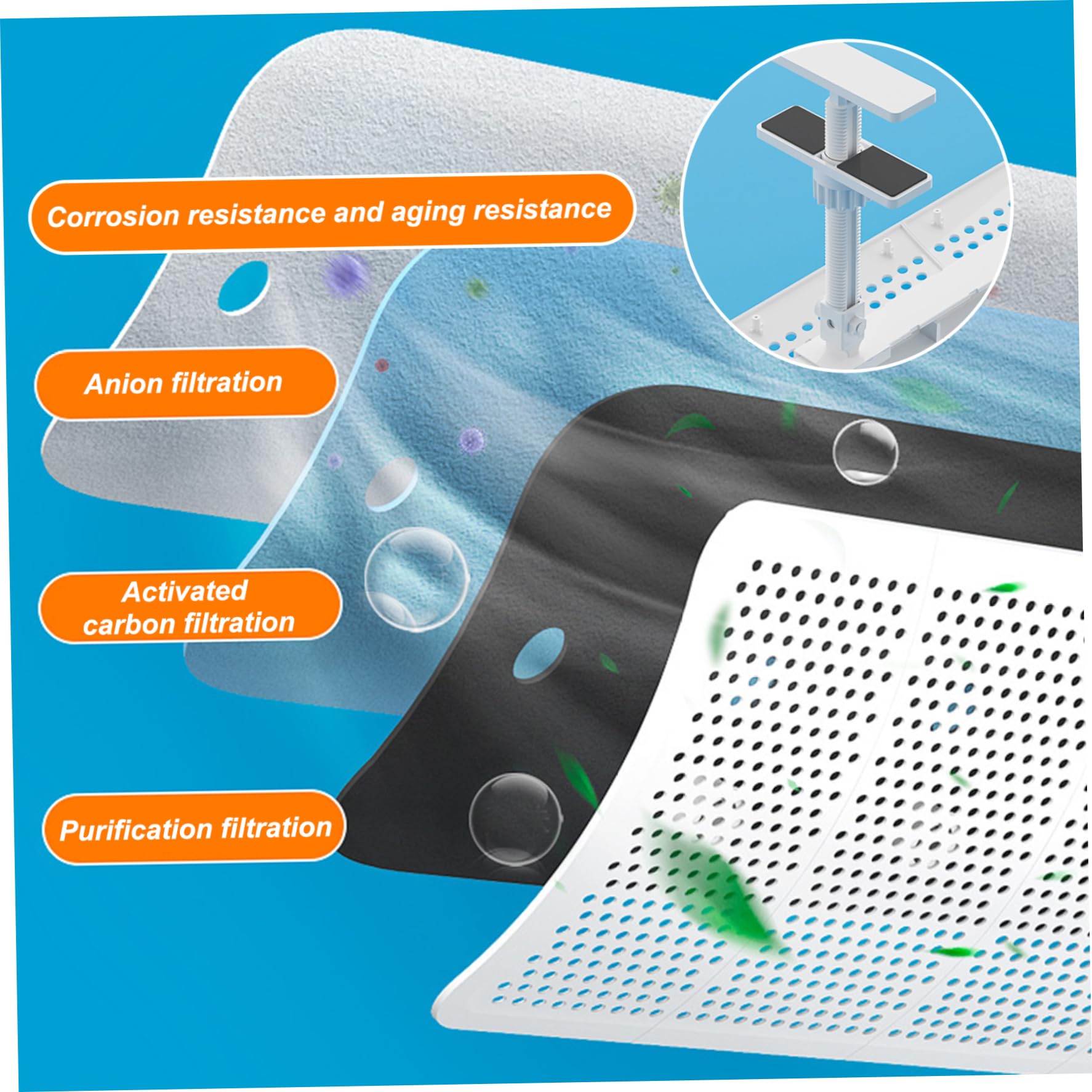 Cubierta de ventilación ajustable, accesorio de ventilación de CA de 8 pulgadas para aire acondicionado central, bloqueador de viento directo, control eficiente del flujo de aire para el hogar y la