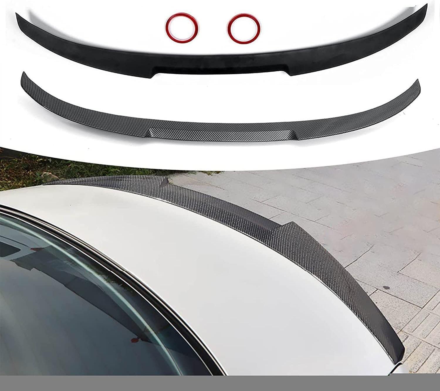 Spoiler Posteriore per Auto Ala Tronco Spoiler Labbro Accessori per B-M-W 3er 2005-2012 E90 320Li 330Li 318 Li 335 Li,Spoiler Bagagliaio Tetto Ali Rimontare Accessori