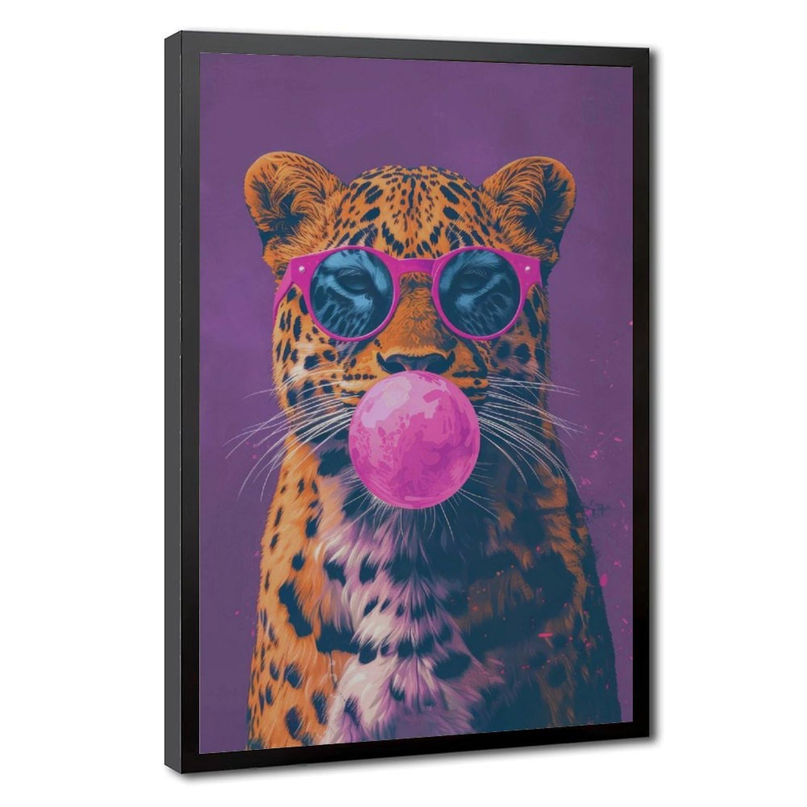Affiche léopard bubblegum fun mur vide solution déco toile chambre ado - 8