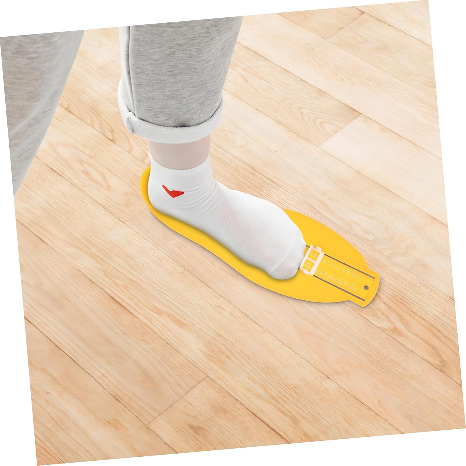 Adult Foot Measurement Gauge for Shoe Size, ABS Yellow Measuring Device
