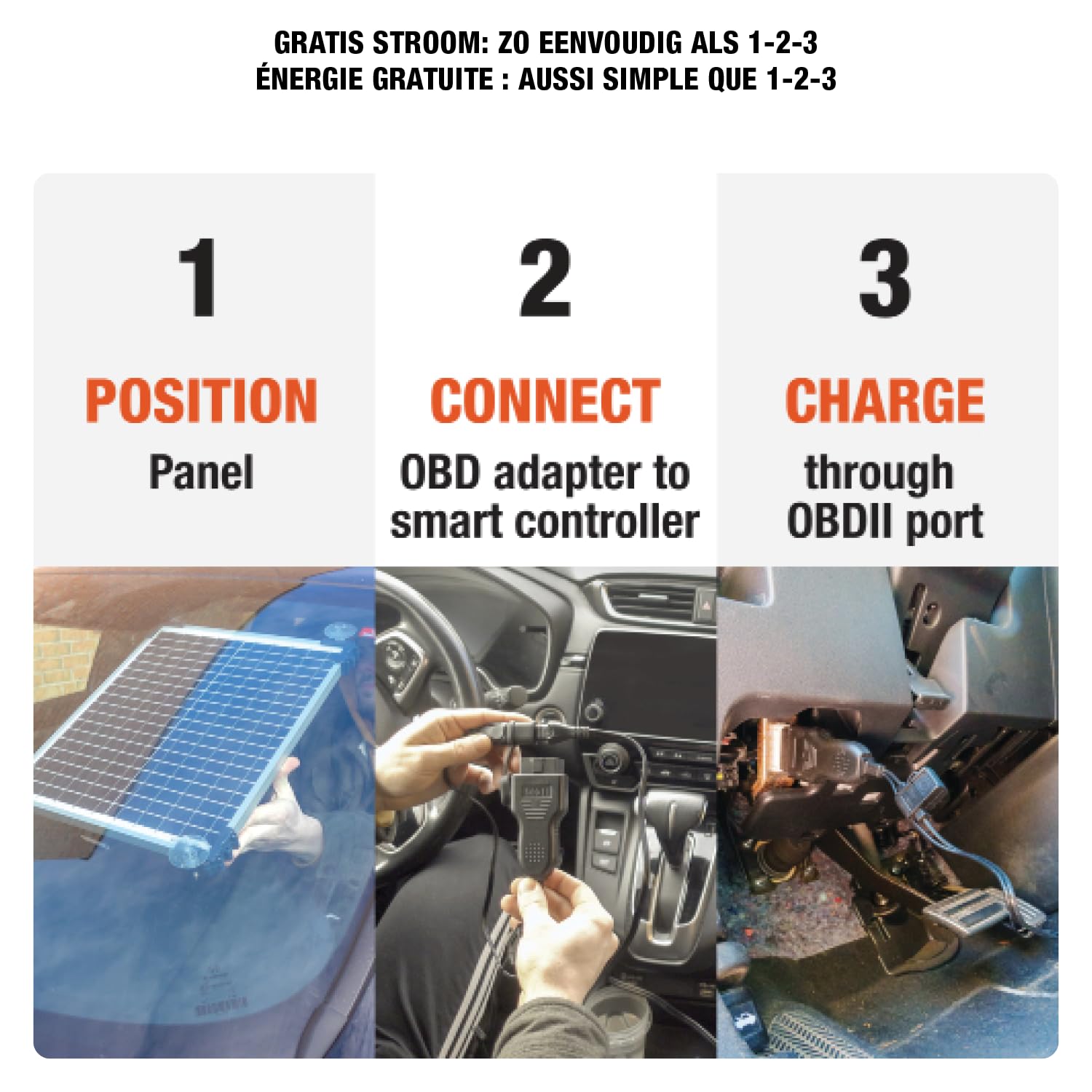 OptiMate Solar Duo 10W Autokit – Chargeur et Mainteneur de Batterie Solaire Intelligent 12V avec Adaptateur OBDII – Entretien Sûr de la Batterie pour Voiture, Camping-Car, ATV, Moto et Jetski
