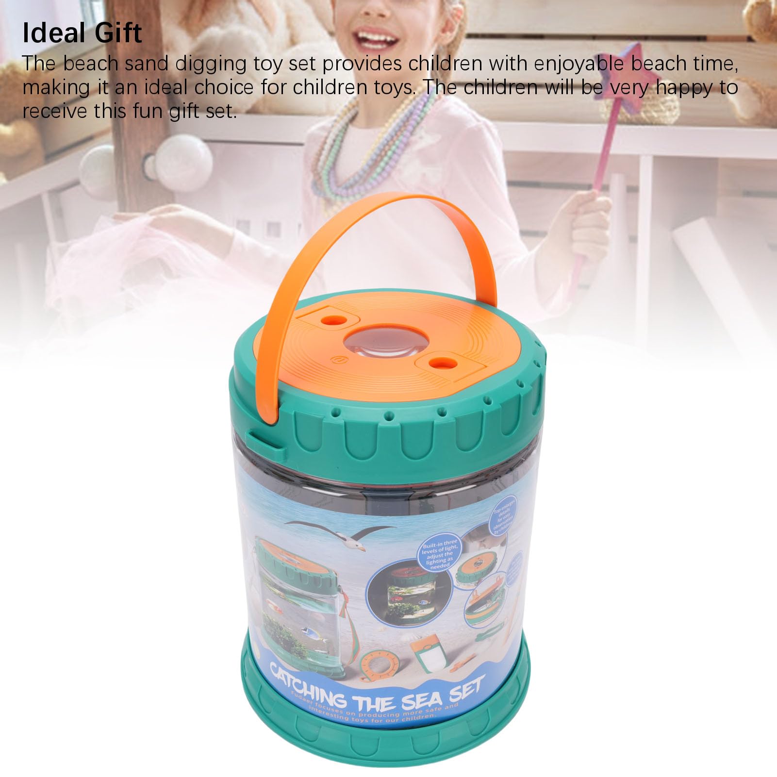 Topiky Juego de Juguetes de de Playa para Niños – Kit de Exploración Al Aire Libre para Niños con Pala, Linterna, Cubo, Viajes de Aventura, Juguetes de Excavación Portátiles para y Niñas