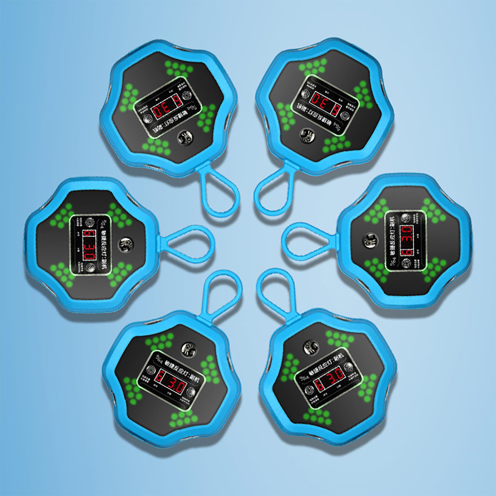 Reaction Training Light, Lamp Speed Agility Response, 3 Speed Distance Adjustable, Host Real-Time Interconnect, Buzzer Prompt Design, Improve Reaction Time, Fitness, Speed