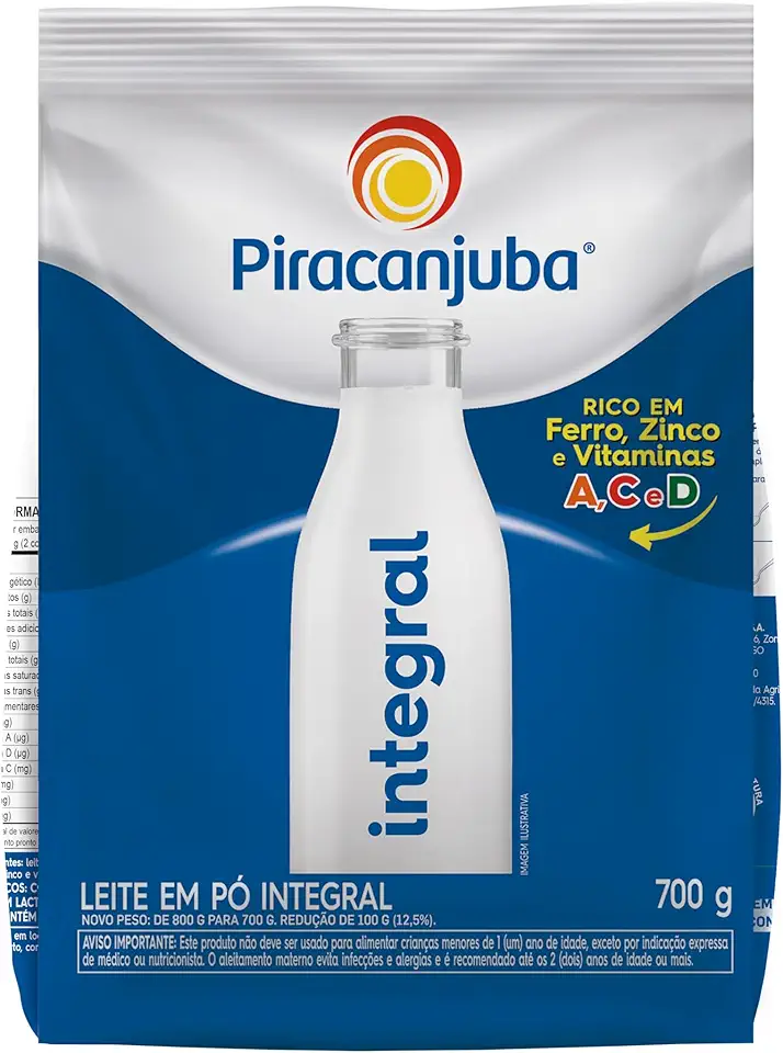 Leite em Pó Integral Piracanjuba Pouch 700g