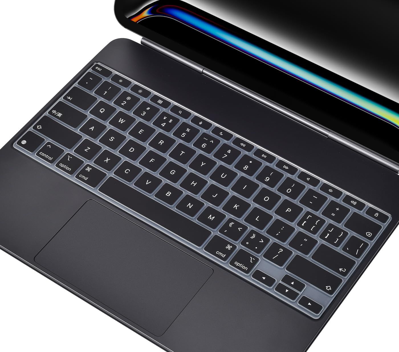 Keyboard Cover for 2024 iPad Pro 13-inch M4 Chip Magic Keyboard A2925 A2926, Apple iPad Pro 13 Magic Keyboard Skin Protector - Black