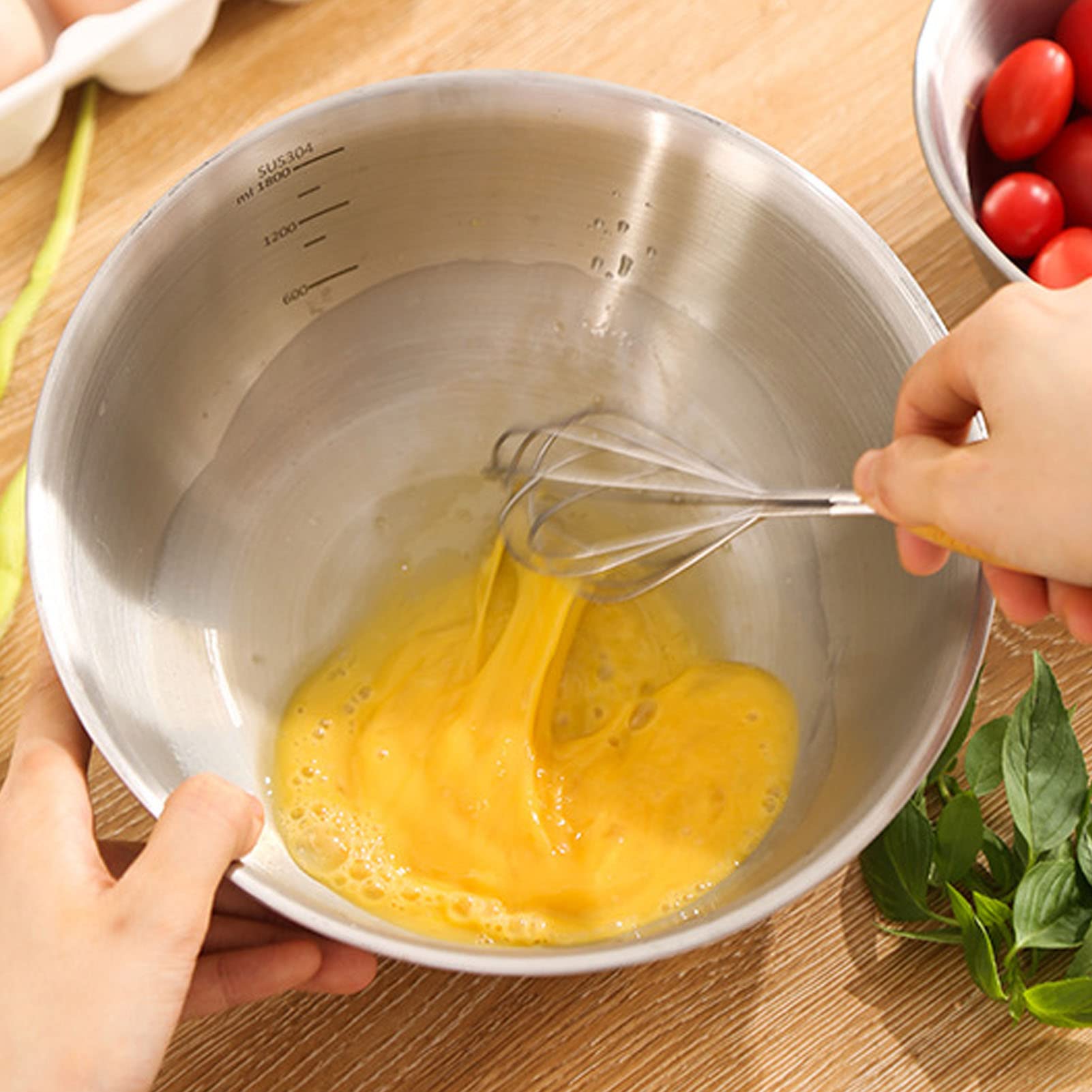 Set Di 3 Ciotole In Acciaio Inox Impilabili - Ideali Per Insalate, Cucina E Preparazioni, Facili Da Riporre - Foto 13