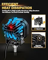 Vista 6 de Auxbeam 6 Modes Amber White LED Pods XP-Ultra Series 3 Inch 96W Dual Color Offroad Strobe Lights Spot Flood Combo Amber Ditch Lights Flashing