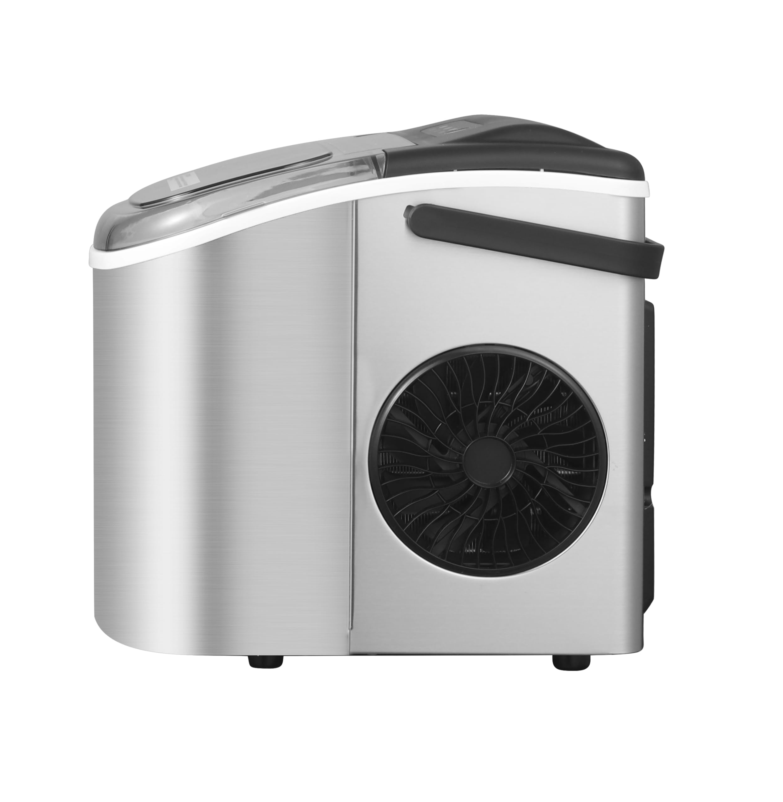 Panana Countertop Ice Makers,Automatic Clean,Portable Ice Maker 9 Bullet Ice Ready In 7-12min,26.5lbs/24h,For Home/Kitchen/Office/Party,Silver on Fridge.com - View 6