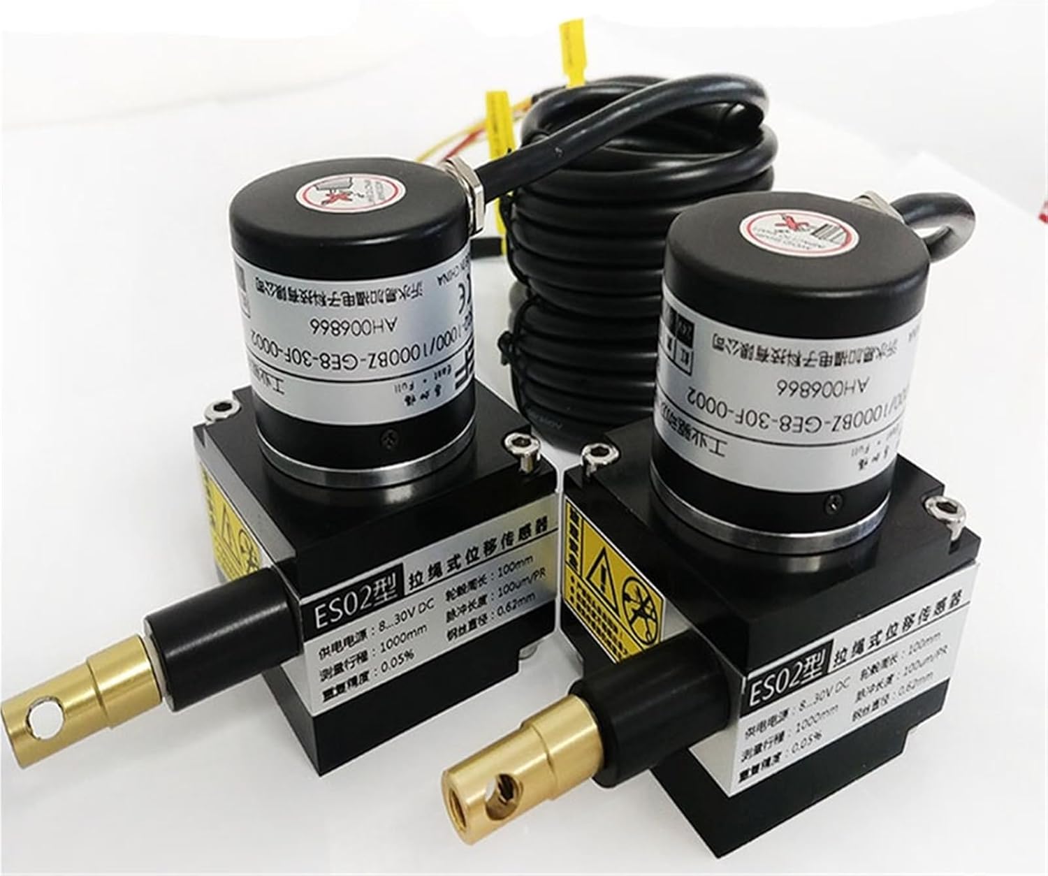 ES02 Pull Wire Displacement Pull Rope Sensor Drawstring Encoder Electronic Ruler(Stroke Within 1200mm(400 Pulse)