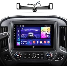 10inch 4G+64G Android Car Radio Upgrade for GMC Sierra Chevrolet Silverado 2014-2018 Touch Screen Stereo Head Unit Support Wireless Carplay Android Auto GPS Navigation Multimedia Player Camera SWC