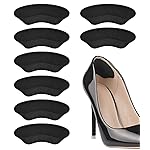 Heel Pads for Shoe That are Too Big, Inserts for Women, Heel Grips for Womens Mens, Protectors Cushion Liners for Blisters Loose Shoes, Comfort Fillers (Black 4Pairs)