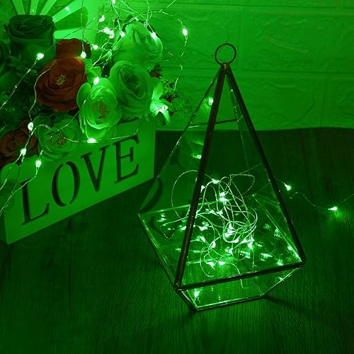 Miniatura 6 de Guirnalda de luces LED, serie de luces impermeables de 16.4 pies, funciona con pilas para bodas, hogar, jardín, fiesta, decoración de Navidad