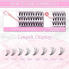 Cluster Lashes Large Tray 30D DIY Eyelash Extension D Curl Individual Lashes Cluster Faux Mink Black Lash Clusters Pre Made Volume Lashes Professional Makeup (30D-0.07-D, 8-16mm)
