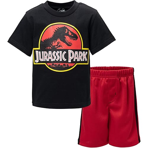 Jurassic Park Athletic Graphic T-Shirt and Shorts Outfit Set Toddler to Big Kid