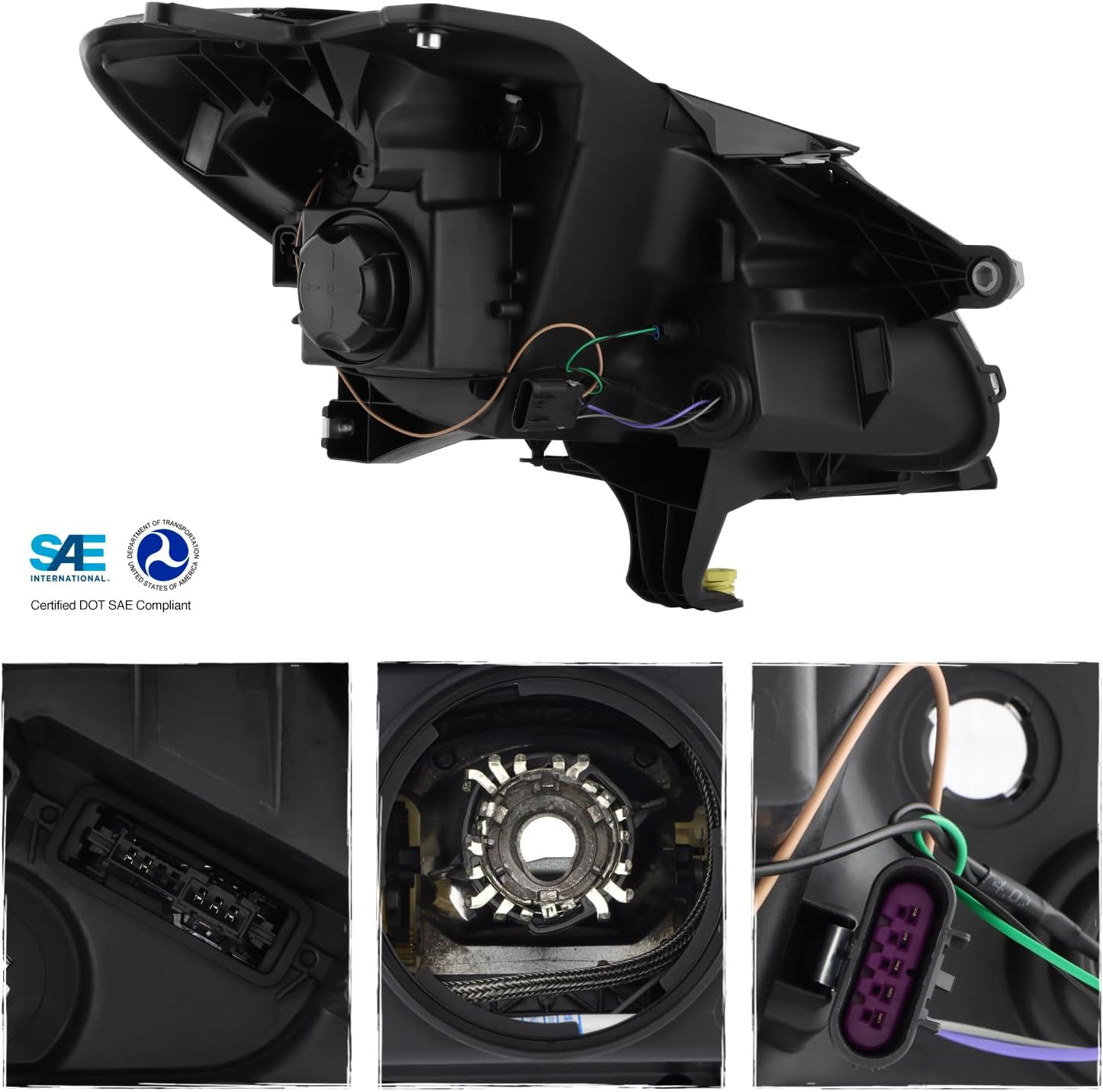 AKKON - Fit 2008 2009 2010 2011 2012 Buick Enclave 08-12 HID/Xenon Non-AFS Projector Headlight Headlamp OE Style Driver Left Side