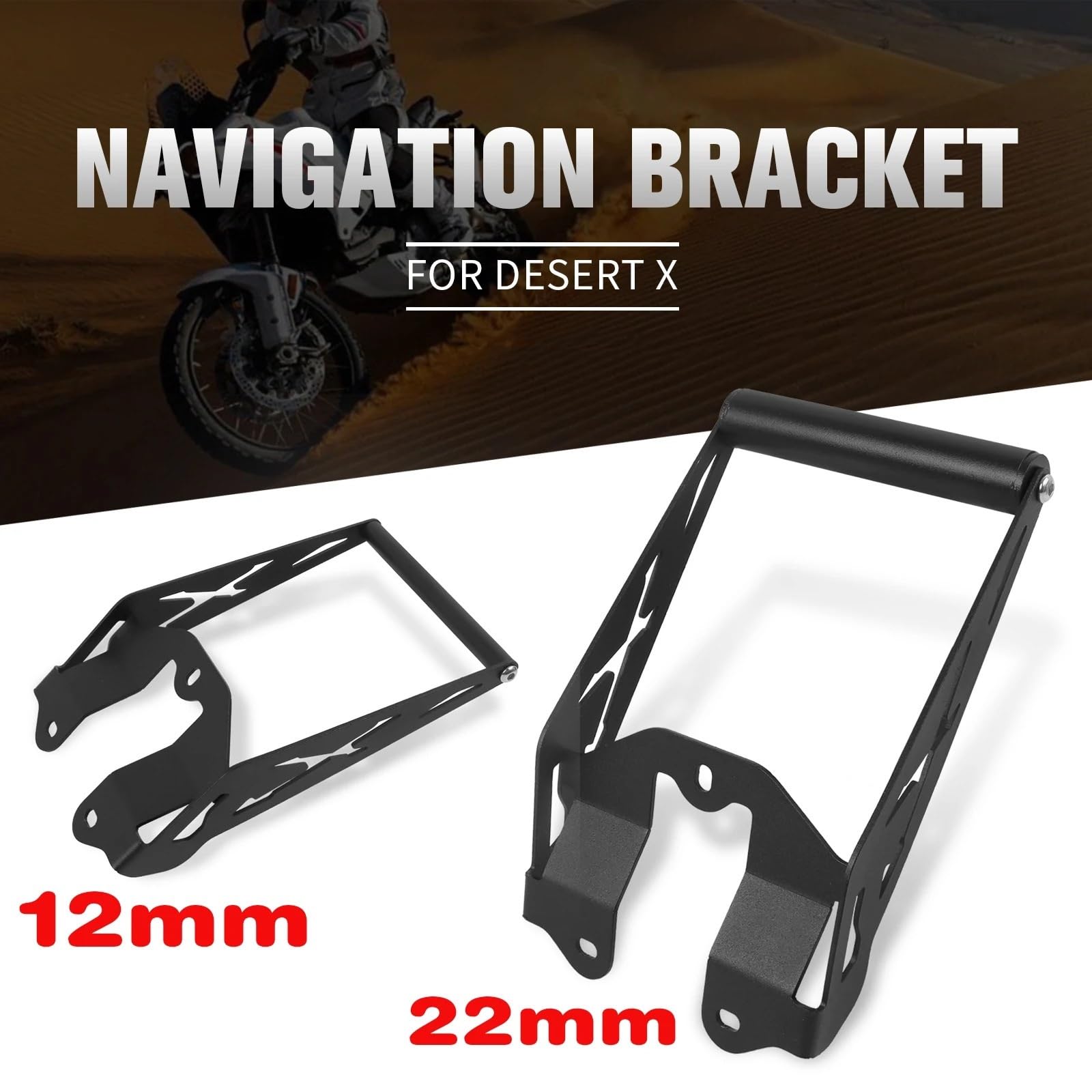 Pasuje do Ducati Desert X 2022-2024 Uchwyt do nawigacji GPS, uchwyt na kamerę samochodową, stojak na telefon Uchwyt do nawigacji GPS uchwyt(22mm)