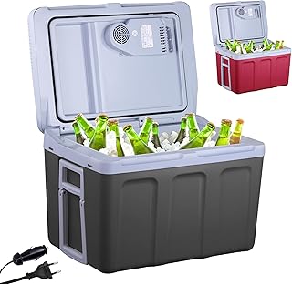 Arebos 40 Liter Kühlbox | zum Kühlen & Warmhalten | Mini Kühlschrank | Mobil Kühlschrank mit ECO Modus | 12/230 V für Auto & Steckdose | elektrische Kühlbox | Kühltasche | Isoliertasche