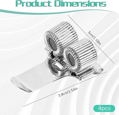 Miniatura 2 de 4 Pcs Metal Pen Holder Adjustable Spring Loop Pen Clip Universal Organizer Holder Clip for Notebook Clipboard Home Office Pocket School Journal