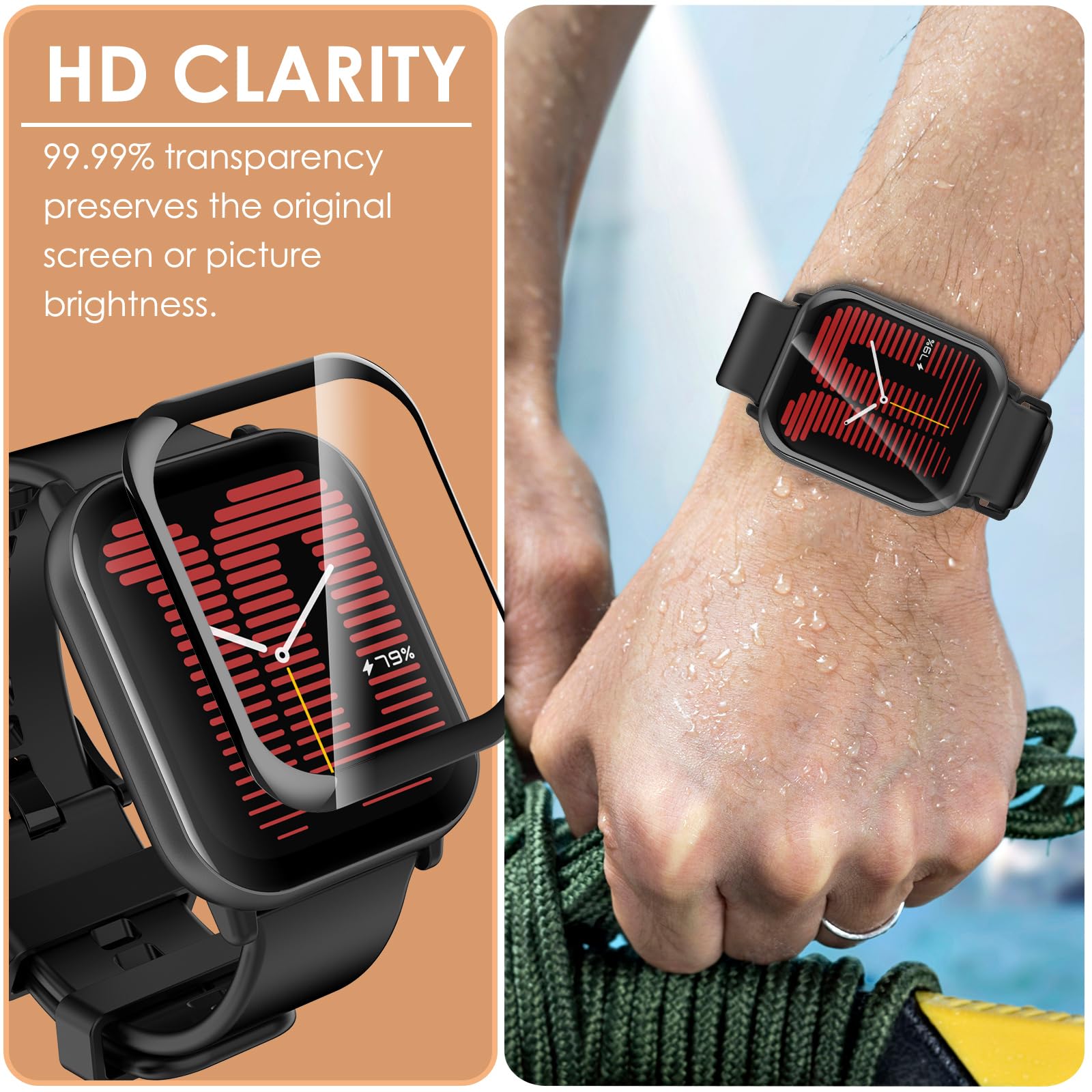 Dipos Pellicola Protettiva Antiriflesso Per Huami Amazfit GTS - Opaca, Anti-impronta, Taglio Laser - Made In Germany
