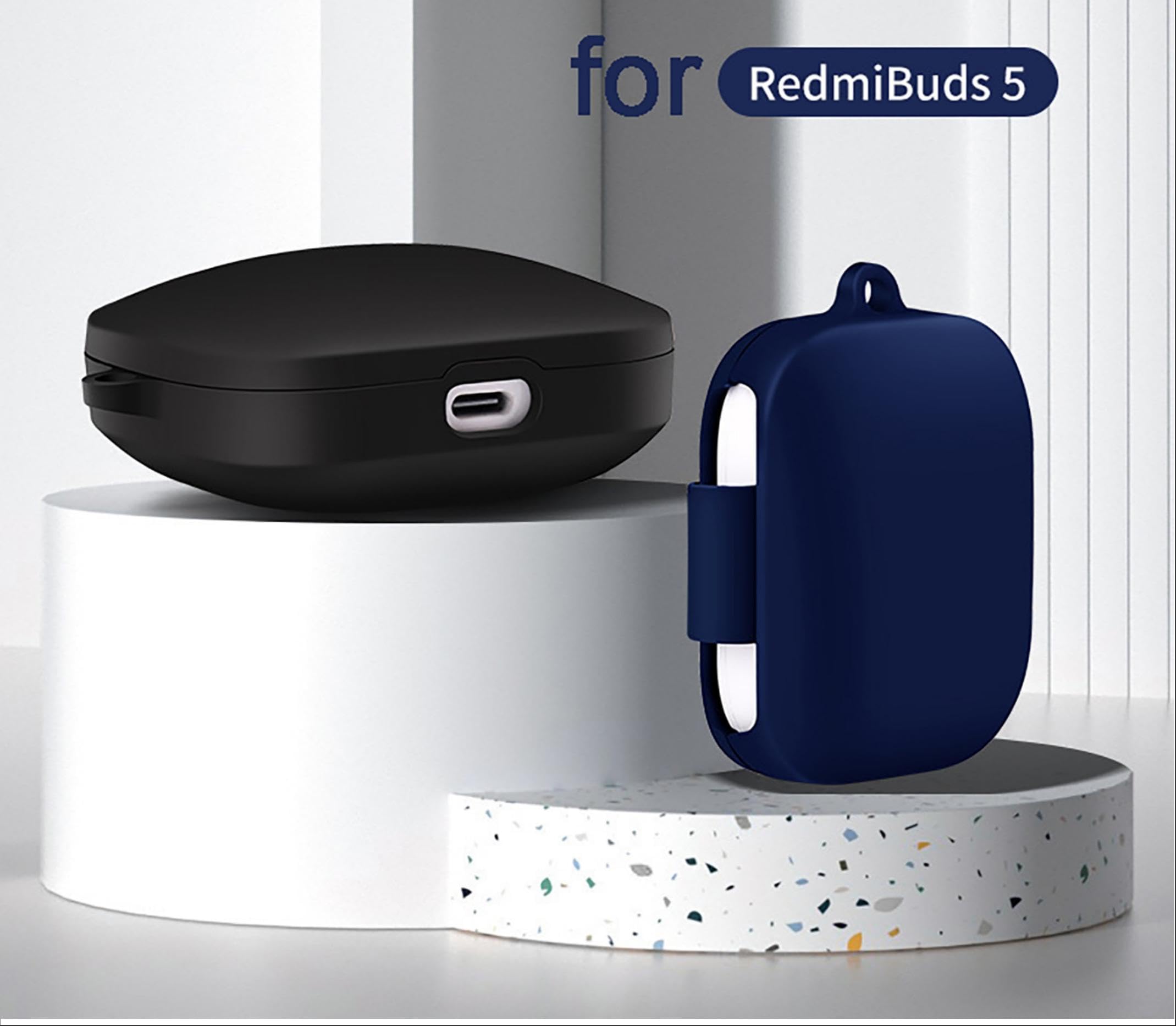FTRONGRT Siliconen hoes voor bluetooth-hoofdtelefoon voor Xiaomi Redmi Buds 5 Pro, schokbestendig, transporthoes compatibel met Xiaomi Redmi Buds 5 Pro, bluetooth-hoofdtelefoon, geel