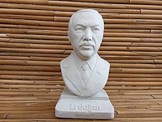world history statues, erdogan bust, recep tayyip erdogan statue, turkey president statue, decorative historical figures, special collection country leaders statues