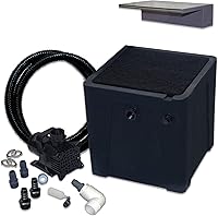 Vista 1 de Half Off Ponds Elegant Spillway Kits - SE12-16BK - Kit de derrame acrílico iluminado de 12 pulgadas que cambia de color con lavabo PondBuilder de 12