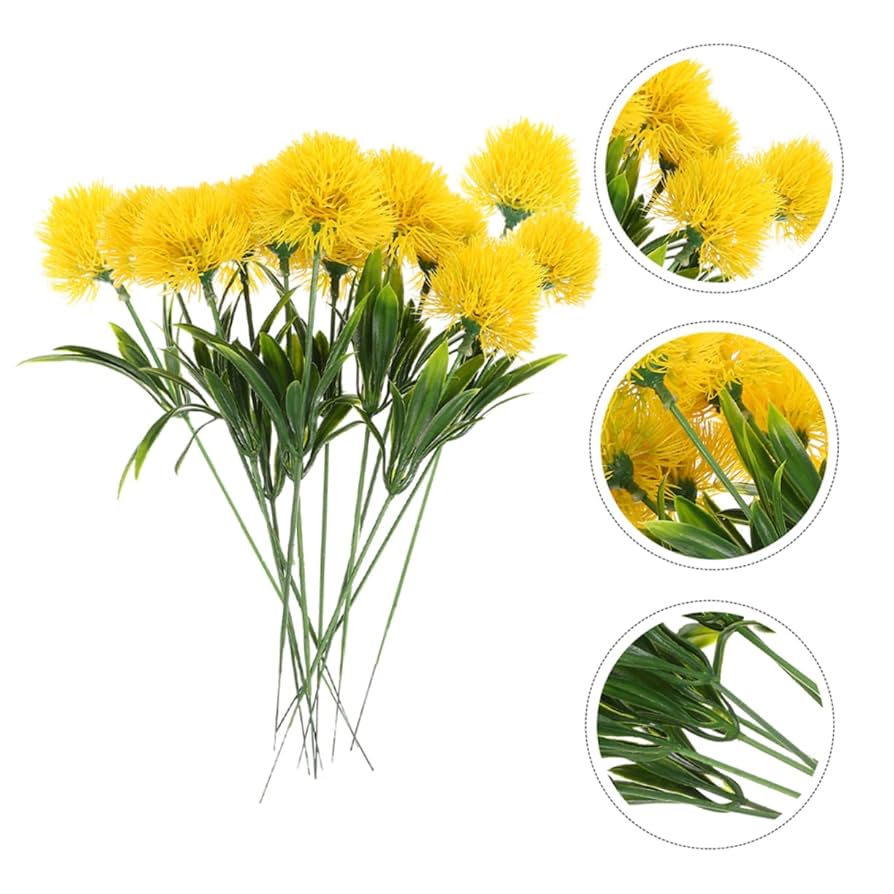 Amazon｜Holibanna 12個 人工タンポポ プラスチックフラワー