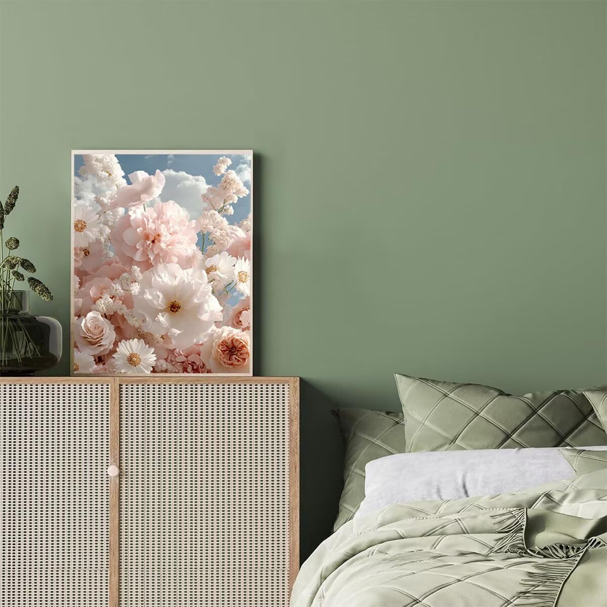 Dipingere con i Numeri Fiore, Paint by Numbers Adulti Pianta, Fai da te Creativi Adulti Quadri da Dipingere Numerati Kit per Decorazione Della Parete di Casa, Regalo 100x135 cm Senza Cornice 3J-P