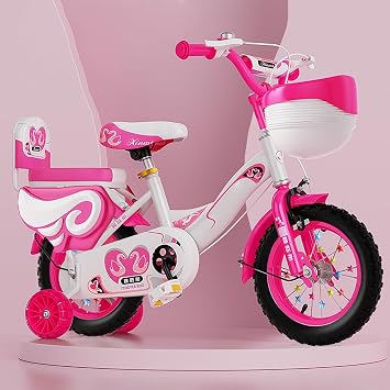 Kids Bicycle 2 3 4 5 6 Years Old 12" 14" 16" 18" 20" Junior Bicycle Adjustable Height Perfect Birthday Gift for Boys Girls Equipped with Rubber Tires 12" style2-1