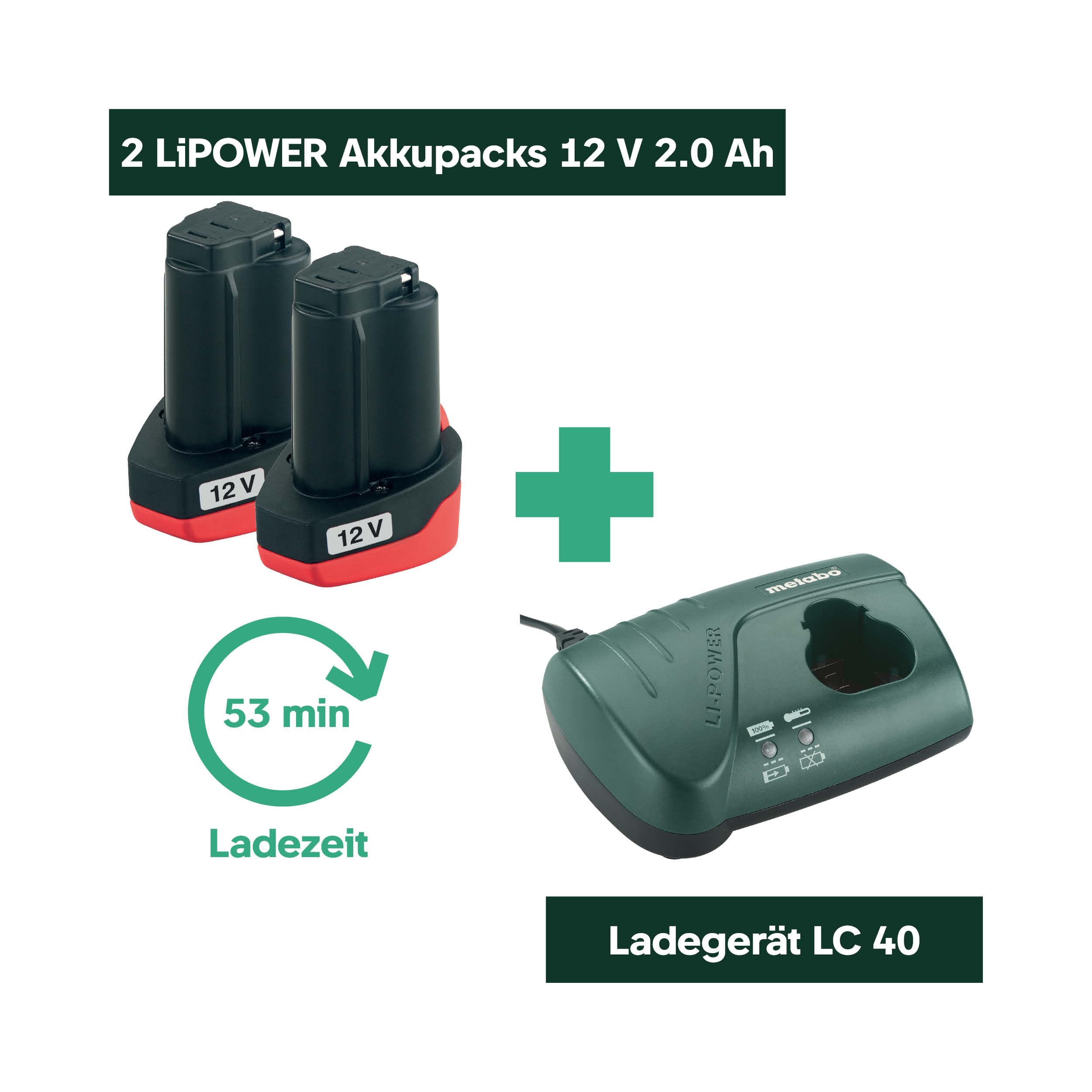 metabo PowerMaxx BS Basic Set, 12V Akku-Bohrschrauber & Zubehör