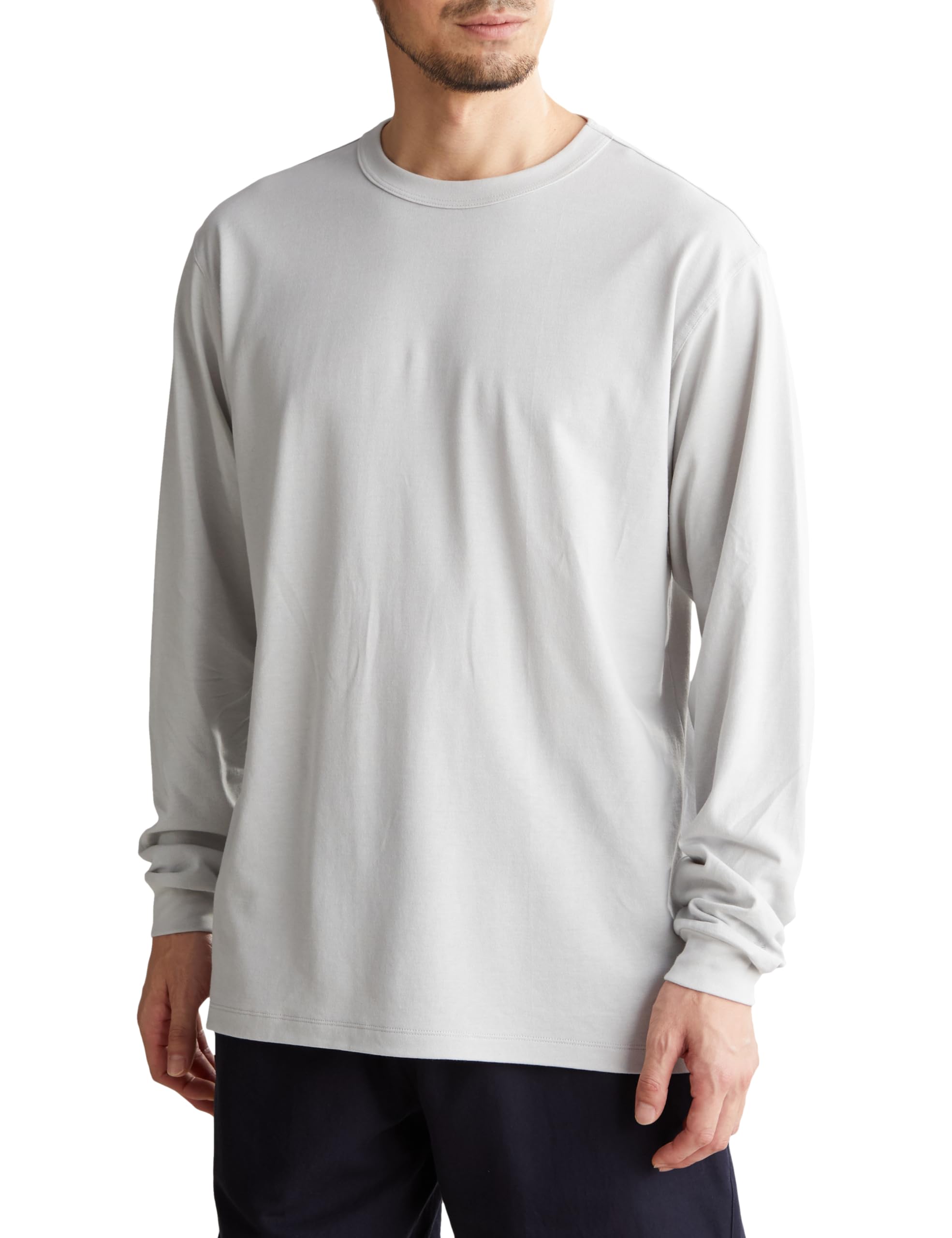 Amazon | [Goldwin] Re-Optimum Paper L/S T-shirt GRAYISH WHITE 1 