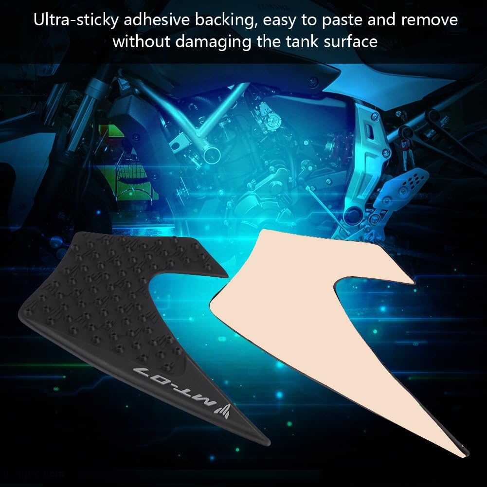 1 Pair FZ07 Grips, Keenso Antislip Knee Grip Protector Sticker FZ07 Pads Side for MT07 FZ07 20142016