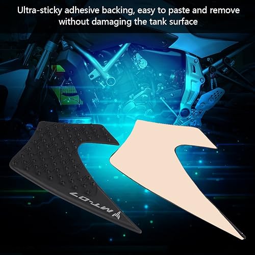 Miniatura 4 de 1 par FZ07 Grips, Keenso Antideslizante Rodilla Grip Protector Pegatina FZ07 Almohadillas Laterales para MT07 FZ07 20142016