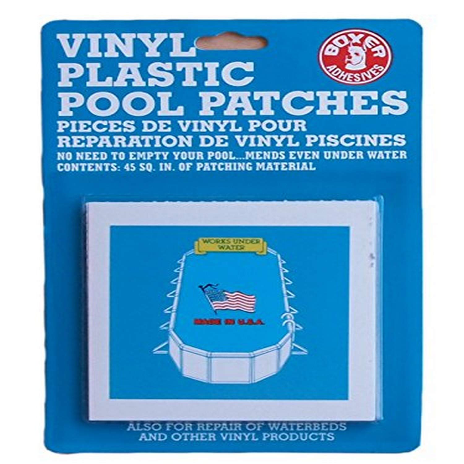 Union Laboratories 30 Boxer Adhesives Vinyl Quick Patch Kit for Swimming Pools, 45 SQ.IN.