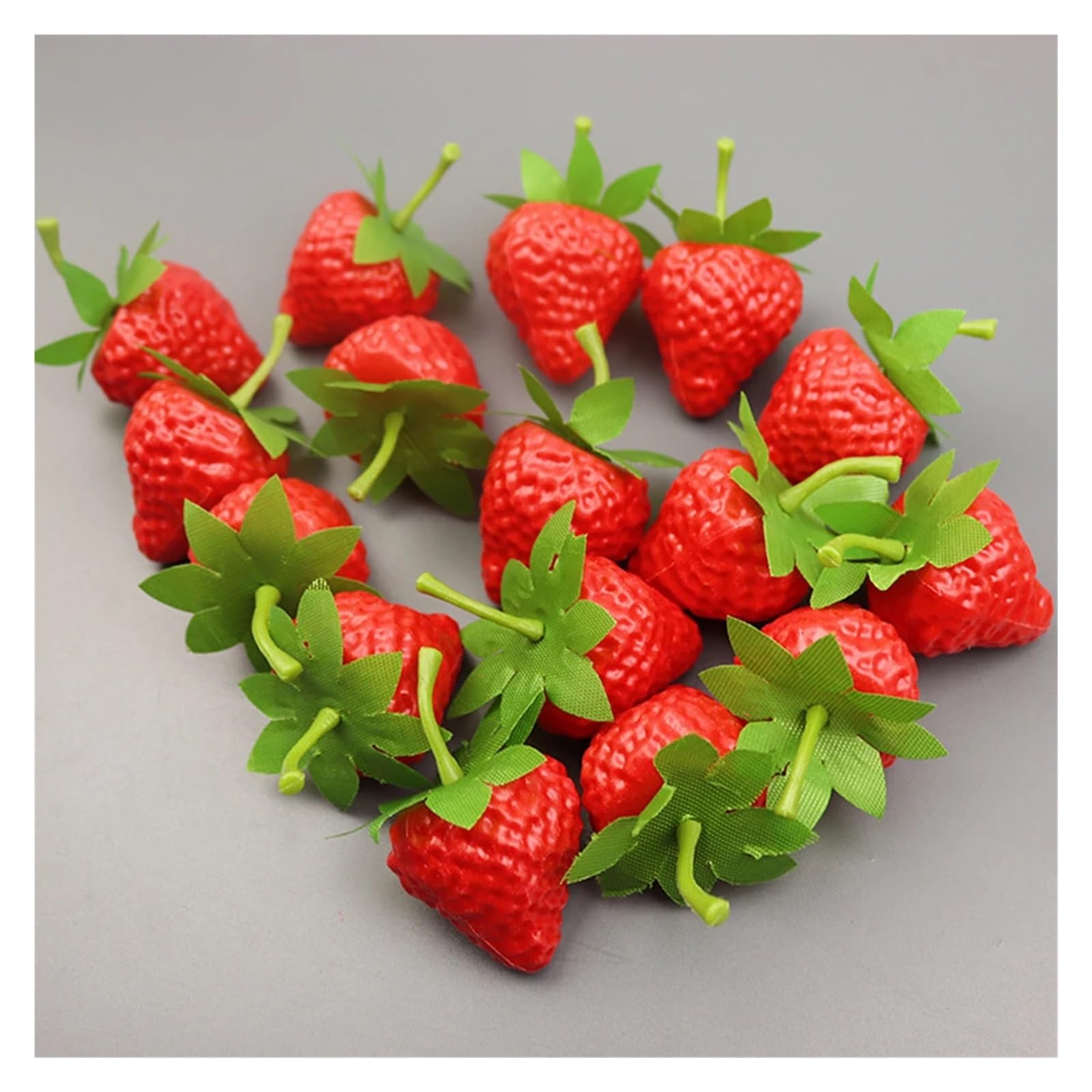 6/10/20 sztuk sztuczna truskawka sztuczne owoce przedszkole DIY plastikowe fałszywe owoce na boże narodzenie dekoracja ślubna domu(10Pcs Big)