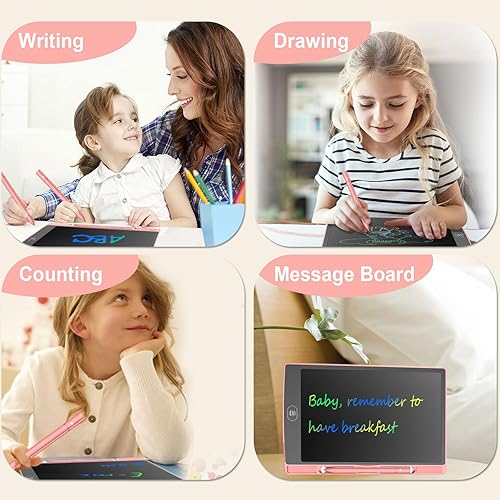 Miniatura 6 de Tableta de escritura LCD, tableta de dibujo colorida de 8.5 pulgadas, almohadillas de dibujo electrónicas reutilizables borrables, juguete educativo