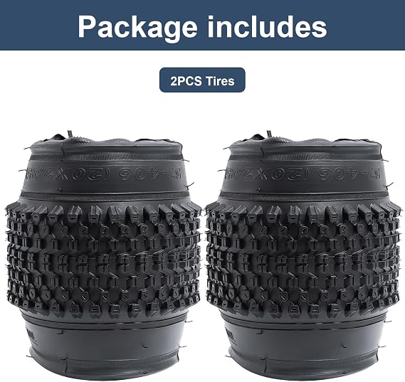 YUNSCM 2-PCS 20 Bike Tires 20x2.35/57-406 Compatible with Mountain Bike 20x2.30 20 x 2.35 20x2.40 Bicycle Tires(Y-1400)