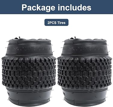 YUNSCM 2-PCS 20 Bike Tires 20x2.35/57-406 Compatible with Mountain Bike 20x2.30 20 x 2.35 20x2.40 Bicycle Tires(Y-1400)