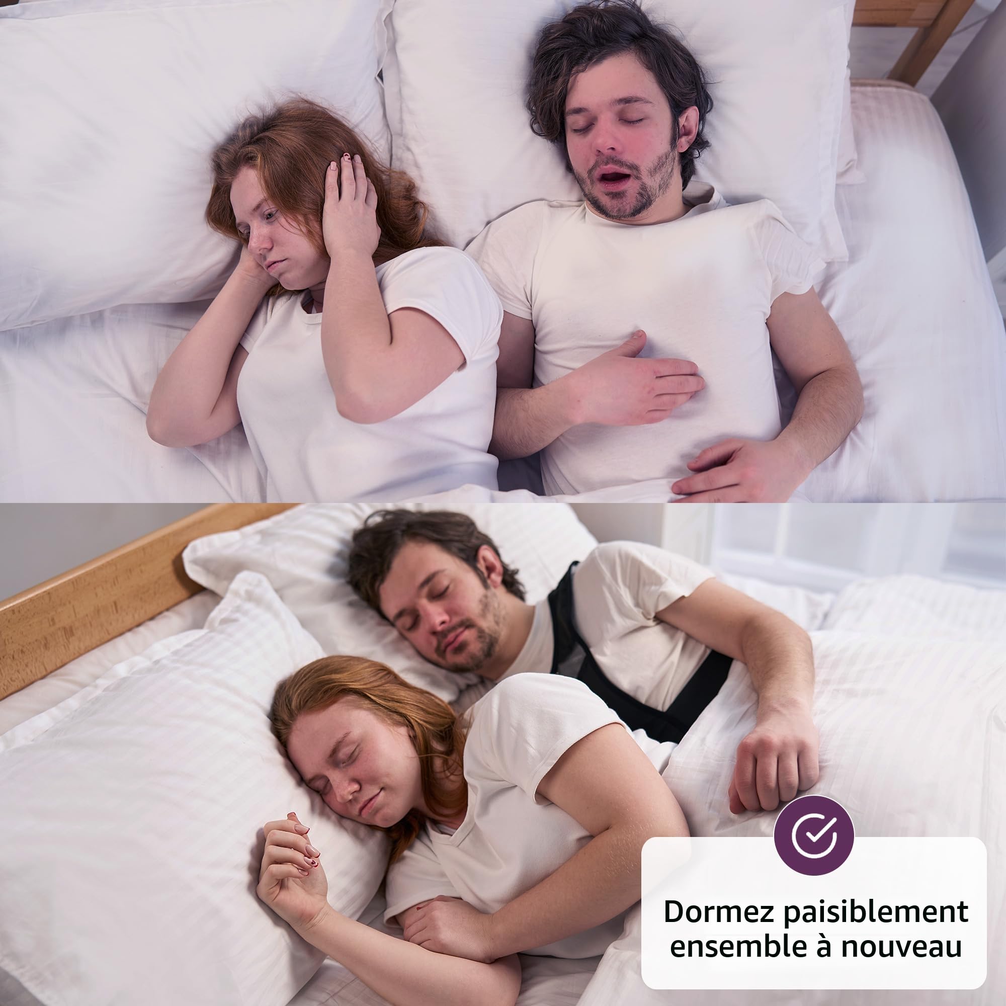 ODOXIA Gilet Anti Ronflement Appareil Anti Ronflement Thérapie Positionnelle Apnée du Sommeil Léger Réglable