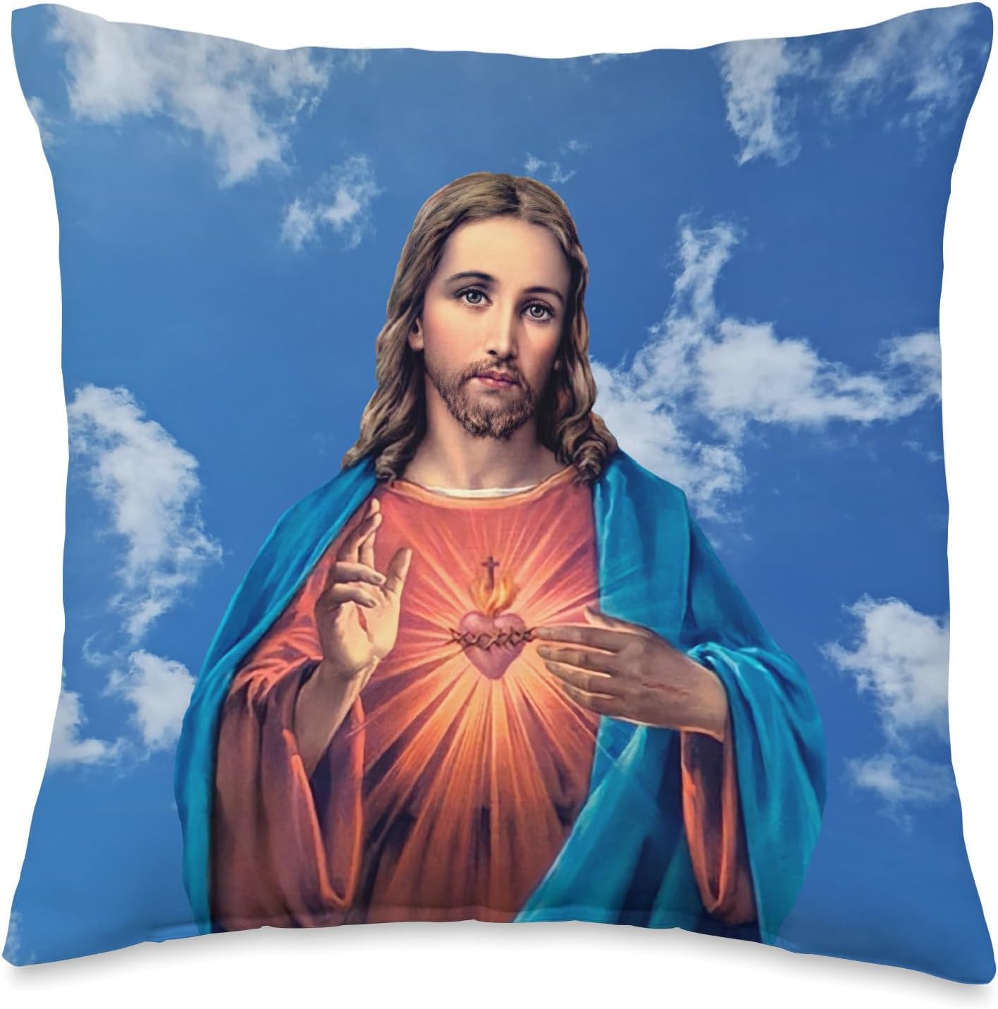 Sacred Heart Jesus Throw Pillow