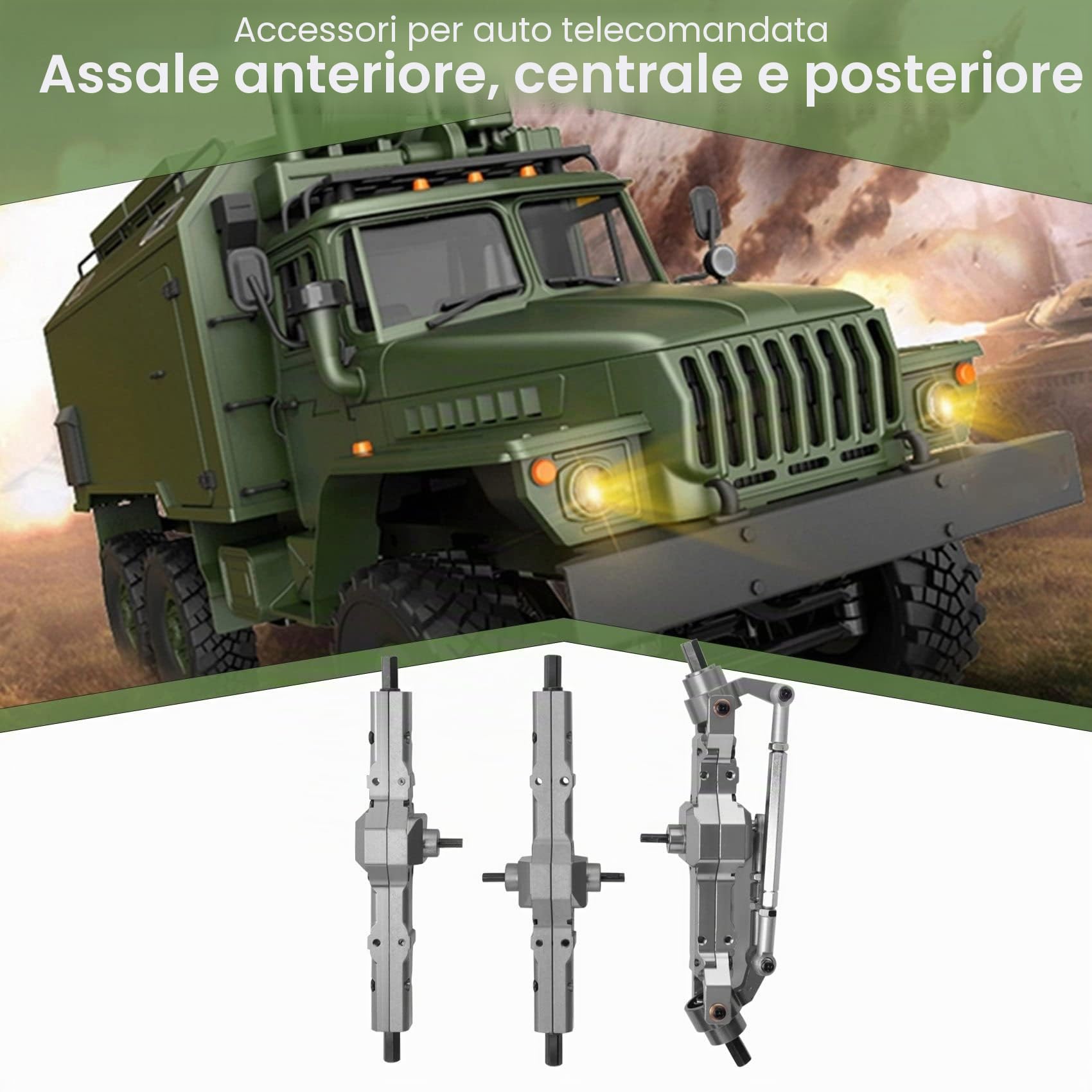 Metallo Anteriore Centrale Posteriore Frattura Asse Cambio per B16 B36 FY004 1/16 RC Auto Camion Upgrade Parti Accessori