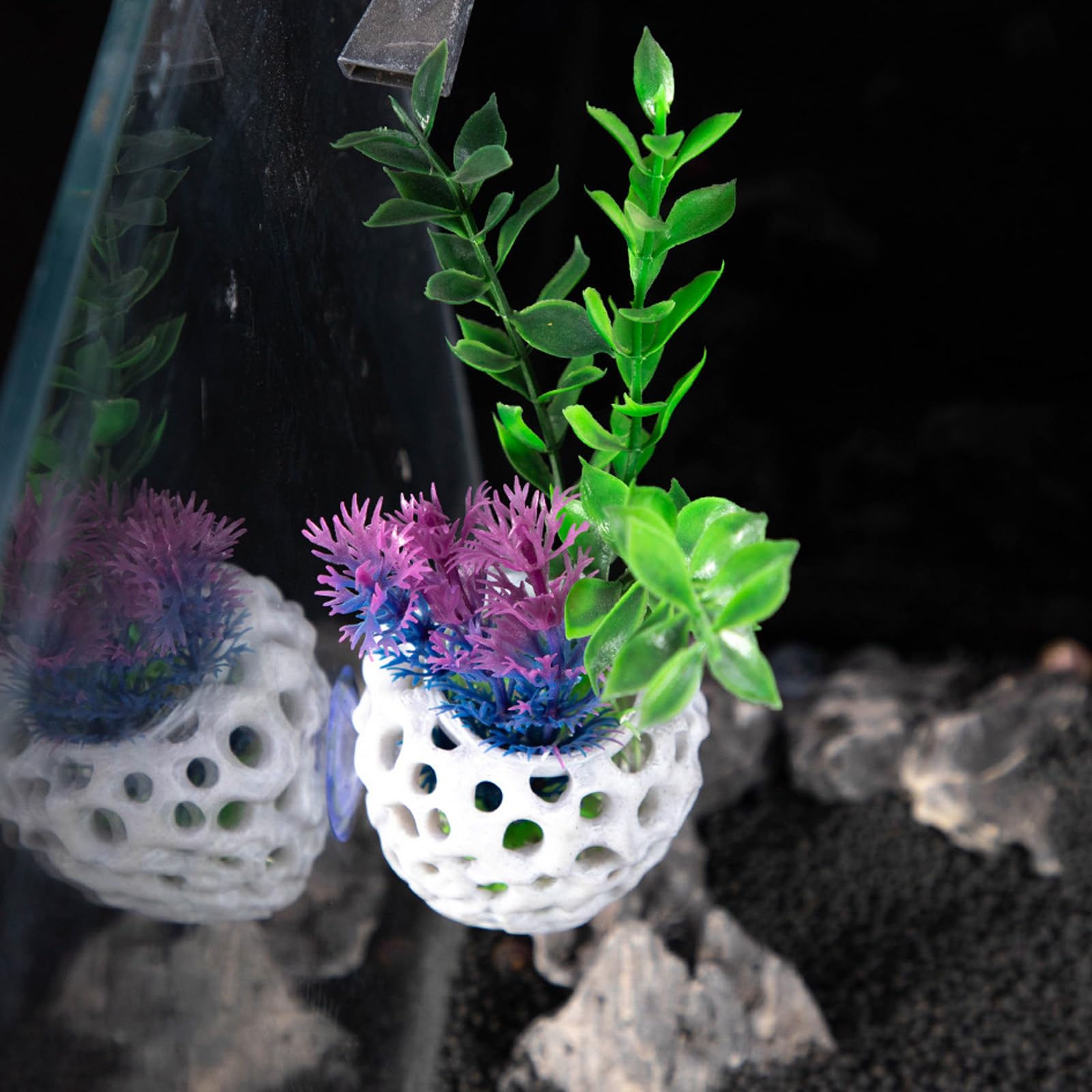 Ventosa per pesci nascondigli per acquari casa decorativa per piccoli e gamberetti accessori per luoghi di riposo con ventosa