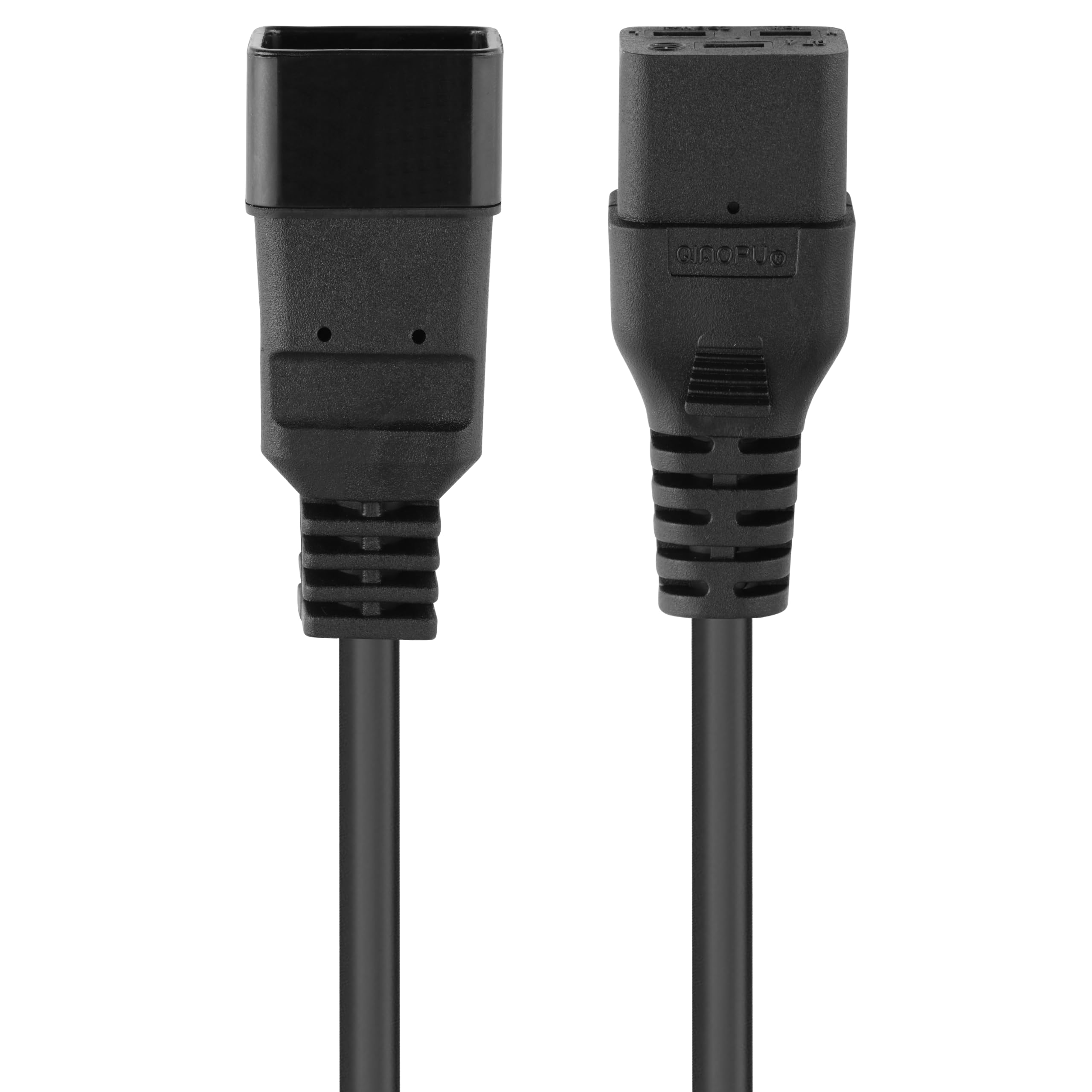 PremiumCord Przedłużacz Zasilający 230V 1,5m, Przedłużacz IEC 320, Gniazdo do Wtyczki, IEC 320 C19 do C20, Kabel Zasilający 230V 16A, Kolor Czarny