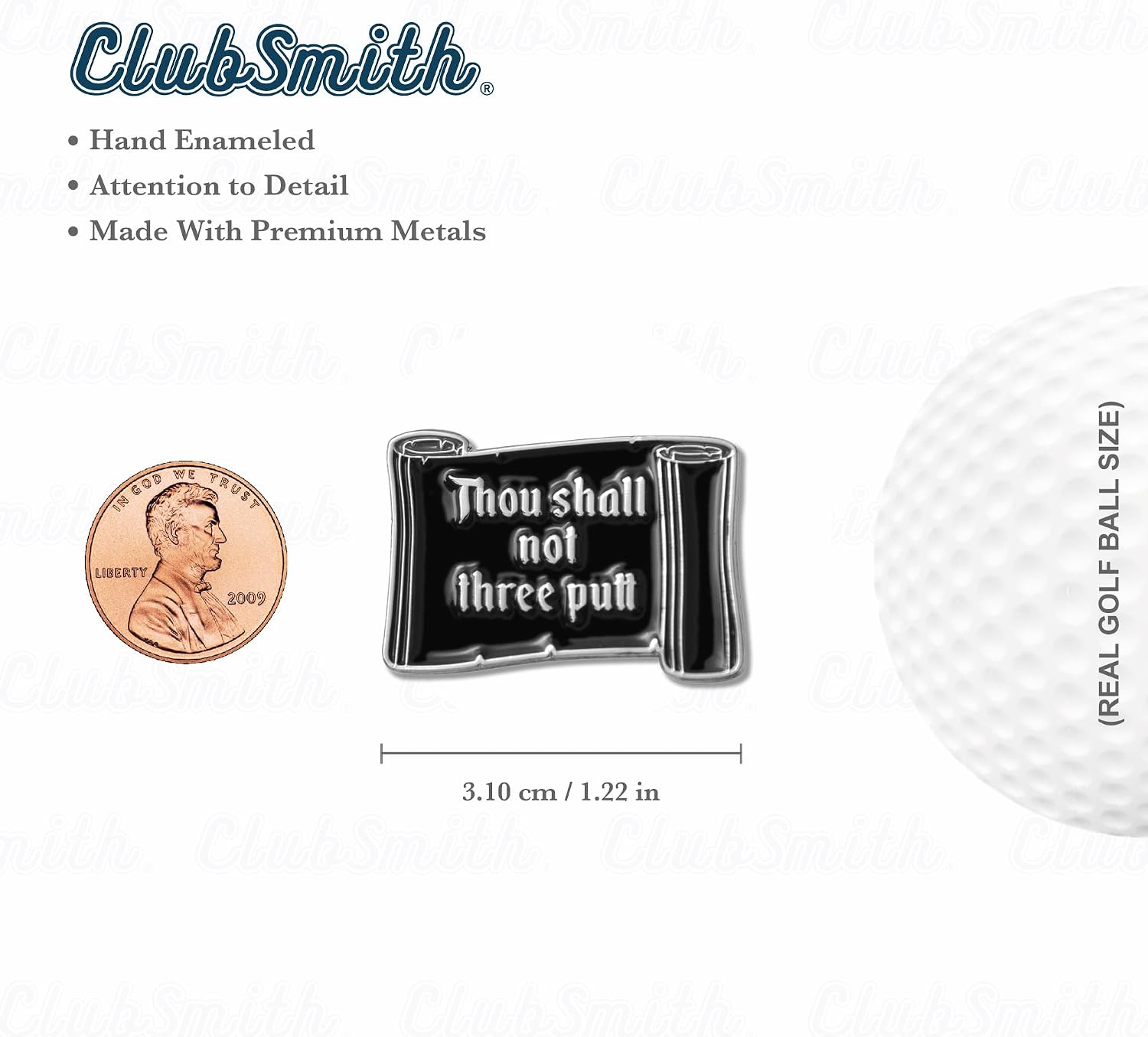 ClubSmith® Funny Golf Ball Marker with Magnetic Hat Clip, Funny Golf Puns, Premium Alignment Putting Mark, Funny Golf Accessories & Gifts for Men and Women image 3