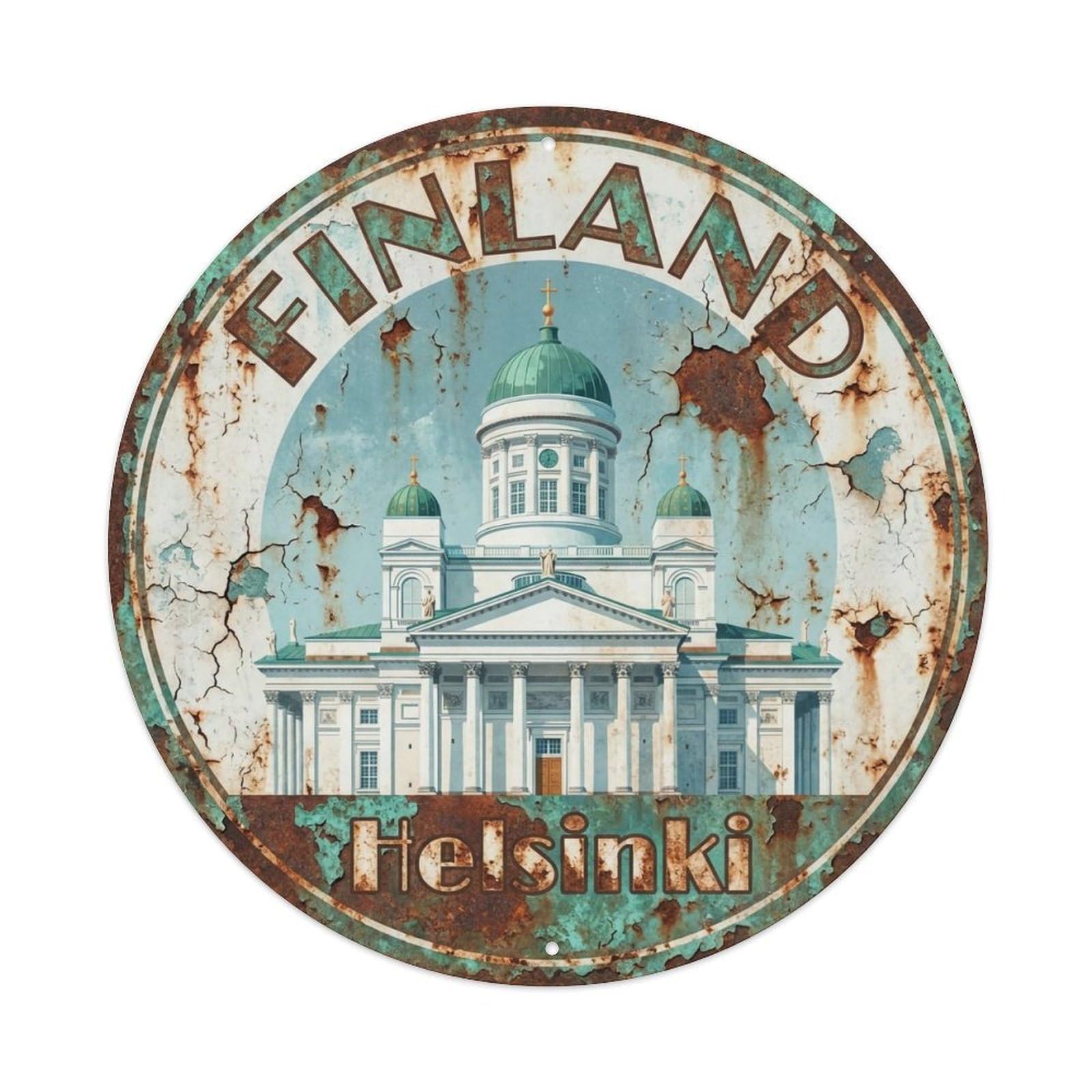 Vintage Travel Finland Imperial Vintage Metal Tin Sign Plaque