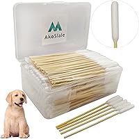 Vista 1 de Hisopos de orejas para perros, 200 hisopos de algodón de 6 pulgadas de largo para perros, hisopos de bambú grandes para limpieza de oídos