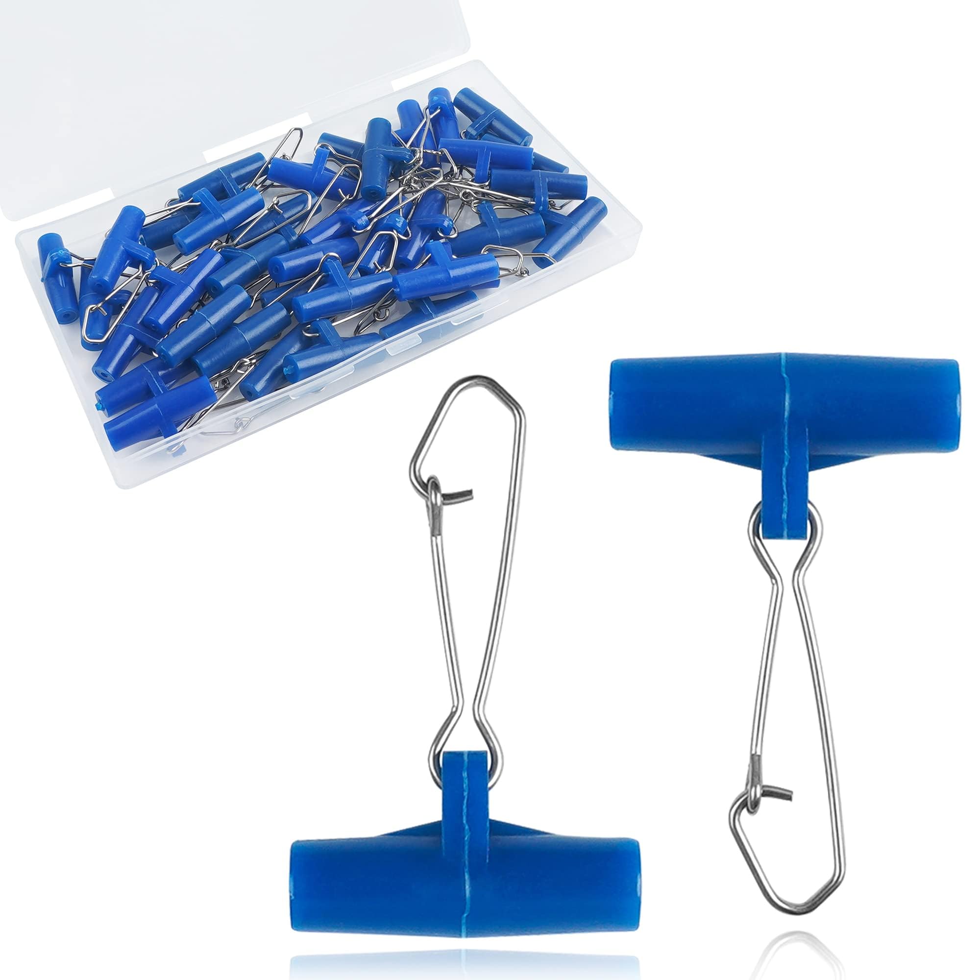 VATEICO Sinker Slides for Fishing,Fishing Line Sinker Slides with Duo Lock Sinkers Weight Silder Sleeve Swivel Duo Lock Snaps for Saltwater Surf