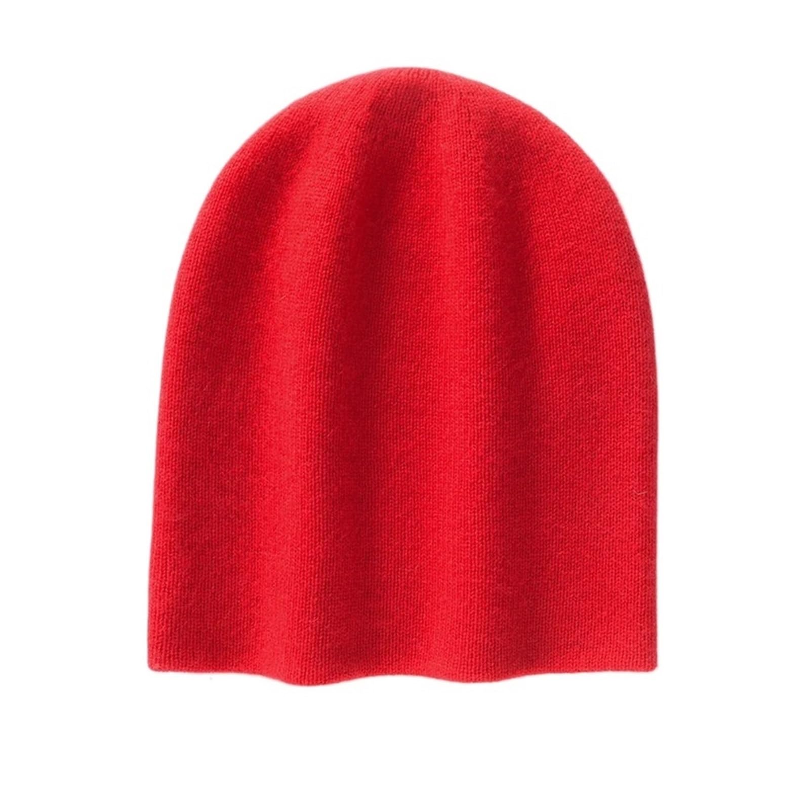 Cashmere Knitted Beanie Hat for Women - Soft, Comfortable, and Warm Winter Hedging Cap, 5 Colors Available(Red)
