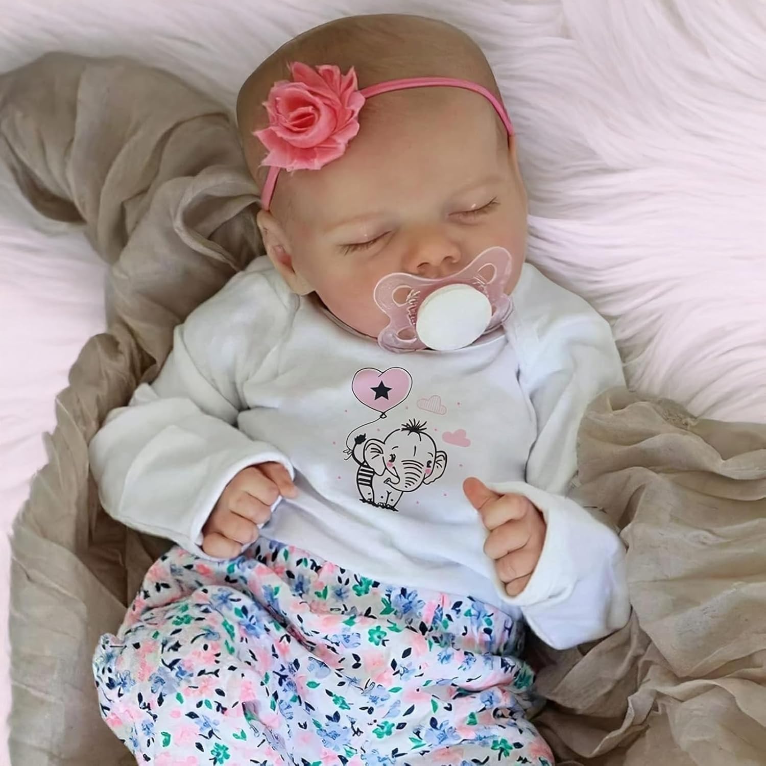 JIZHI Reborn-Baby Dolls 17 Inch Reborn Dolls Realistic Newborn Baby Dolls Soft Body Poseable Full Vinyl Body Girl Like a Lifelike Baby with Feeding Kit Gift Box for Kids